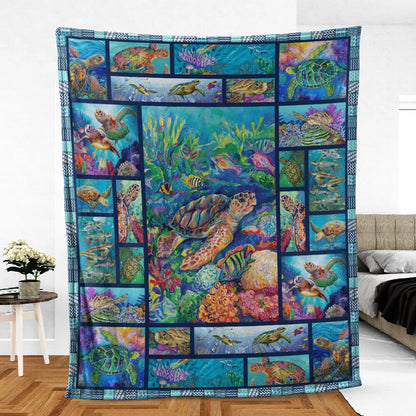 Turtle Blanket, Sea Turtle Blanket