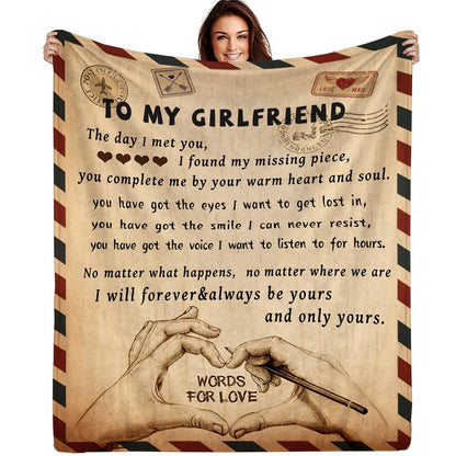 To My Girlfriend Blanket, Valentine's Day Gift