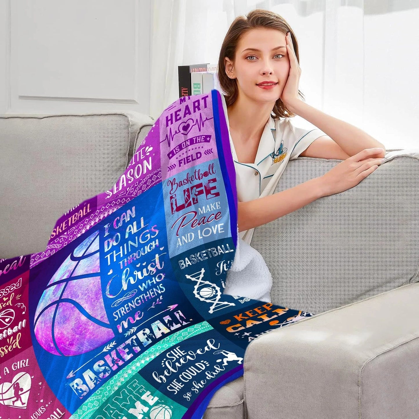 Basketball Blanket Gifts for Girls Women