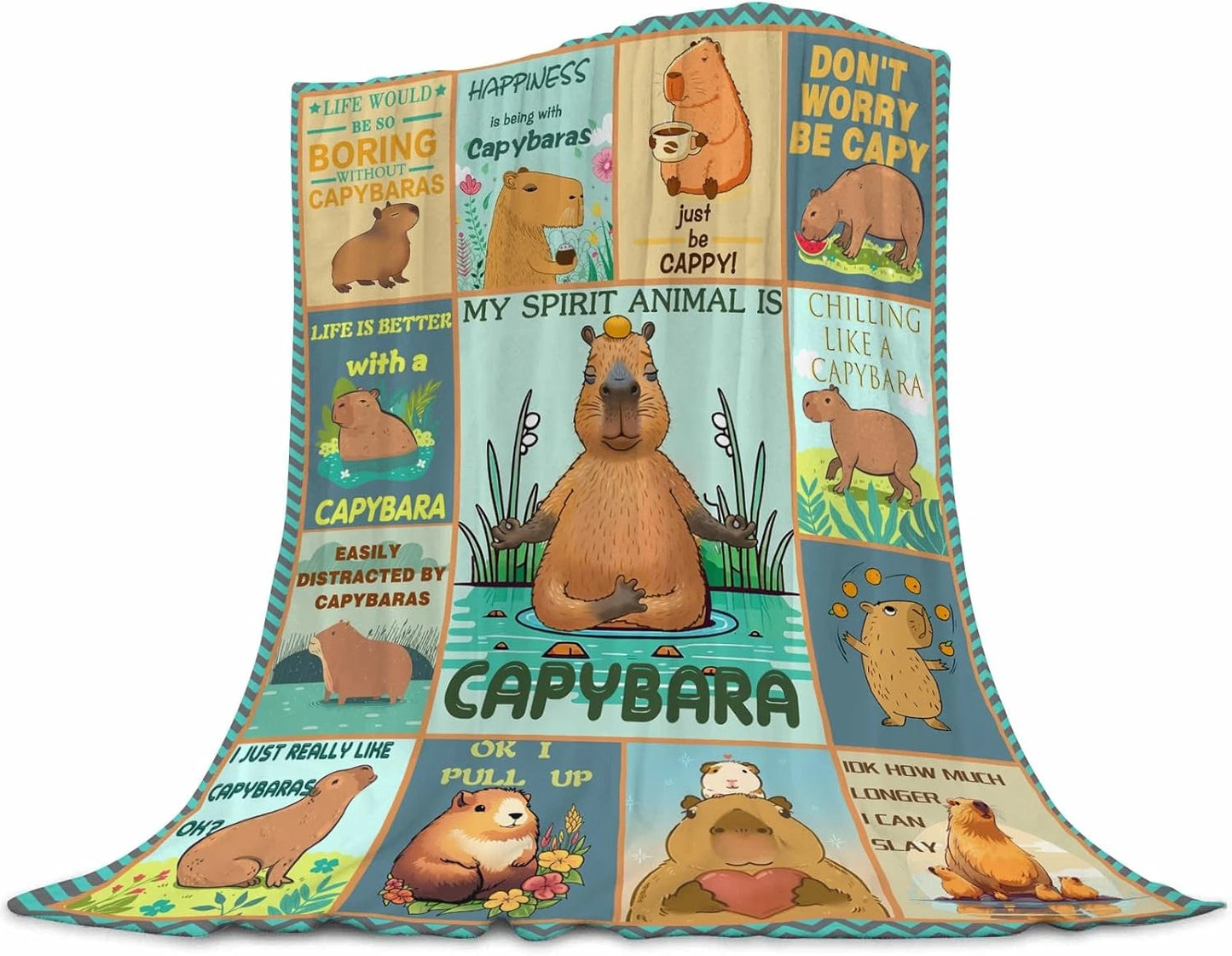 Capybara Blanket Gift for Girls Boys Kids