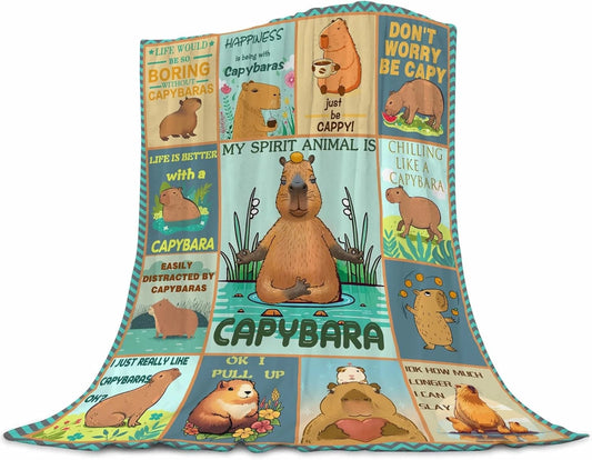 Capybara Blanket Gift for Girls Boys Kids