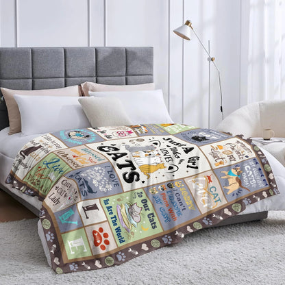 Just A Girl Who Loves Cats Quotes Blanket For Cat
