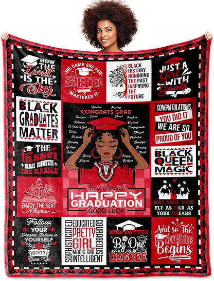 African American Graduation Gifts Blanket