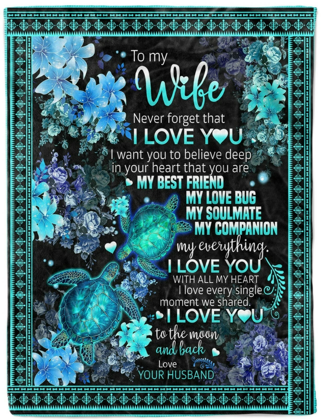 To My Wife Blanket Gift From Husband