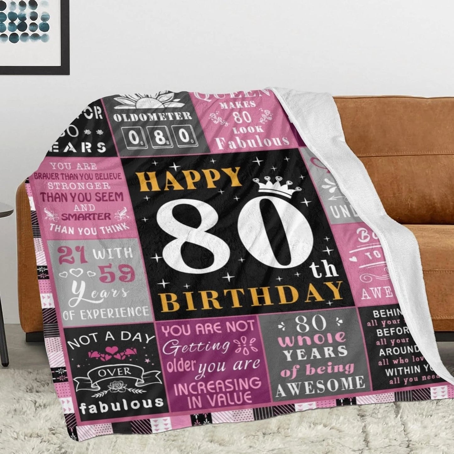 80Th Birthday Gifts Women Blanket