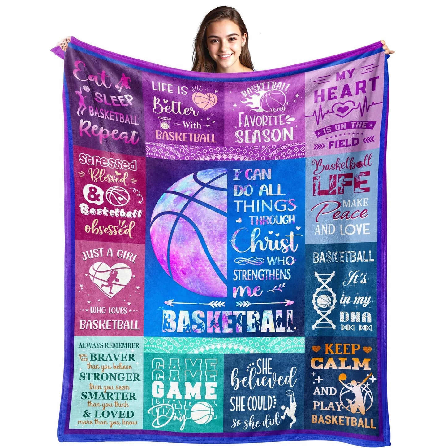 Basketball Blanket Gifts for Girls Women