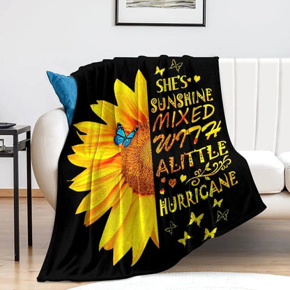 Sunshine Hurricane Sunflower Blanket
