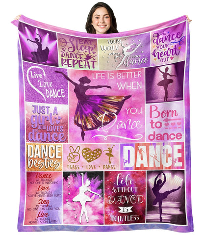 Dancer Gifts Blanket Dance Gifts for Girls