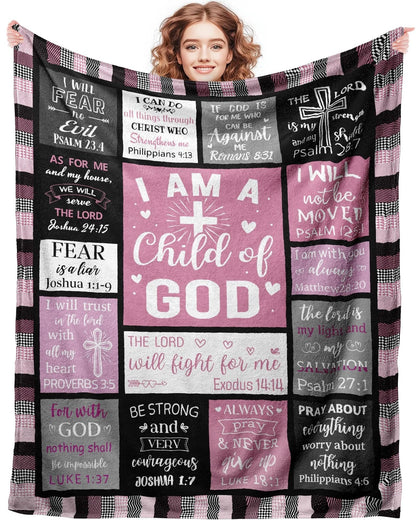 Christian Gifts for Women, I Am a Child of God Blankets