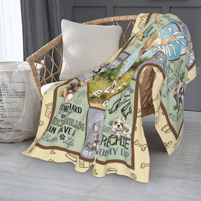 French Bulldog Quotes Blanket Dog Lover