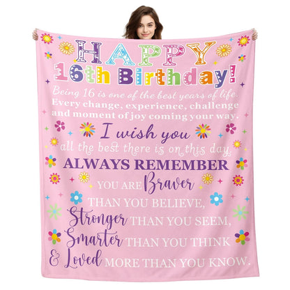 16th Birthday Gifts for Girls Blanket