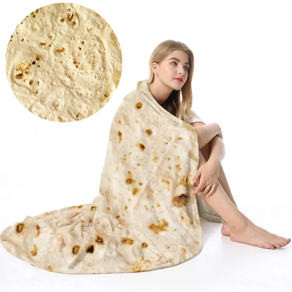 Christmas Burrito Blanket, Funny Tortilla Food