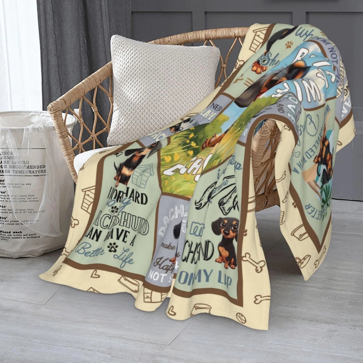 Dachshund Quotes Dog Lover Blanket