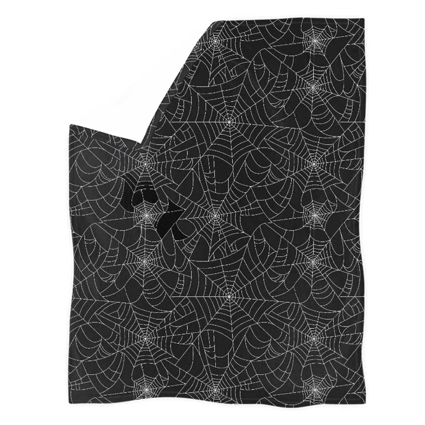 Gothic Black Spiderweb Blanket For Spider