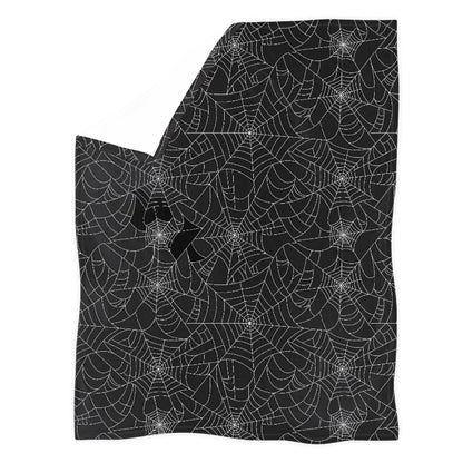 Gothic Black Spiderweb Blanket For Spider