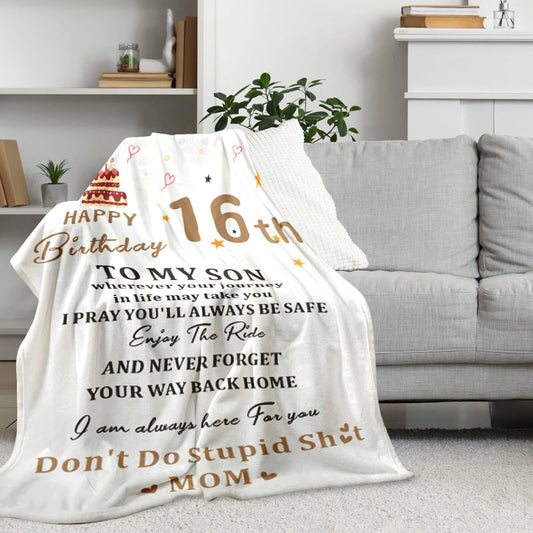 16th Birthday Gifts for Boys Blanket