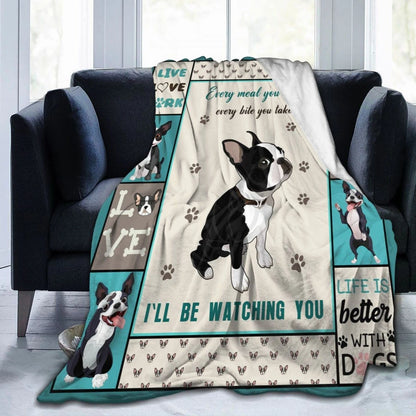 Boston Terrier Blanket, Soston Dog Love