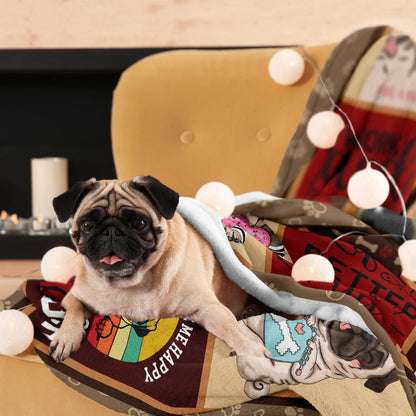 All You Need Is Love And A Pug Blanket Gift