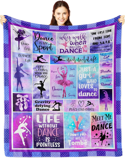 Nicetous Dancer Gifts for Girls Teens, Dance Blanket