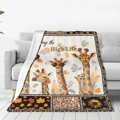 Giraffe Family Living High Life Blanket