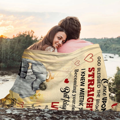 To My Wife Love Quotes Blanket Couple