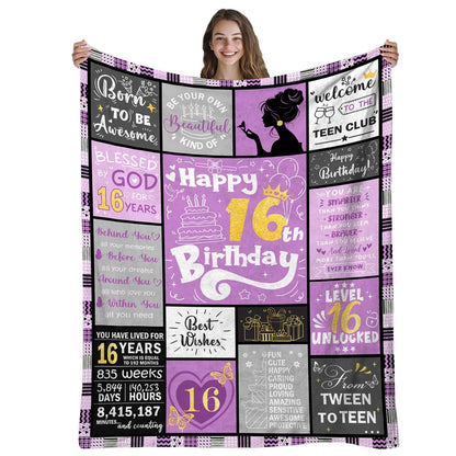 16th Birthday Gifts for Girls Blanket