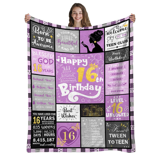 16th Birthday Gifts for Girls Blanket
