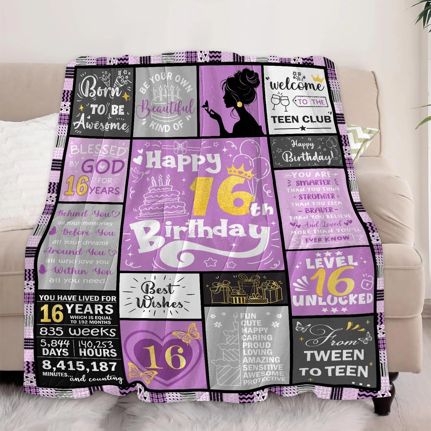 16th Birthday Gifts for Girls Blanket
