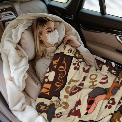 Dachshund Weiner Dog Themed Gift Blanket