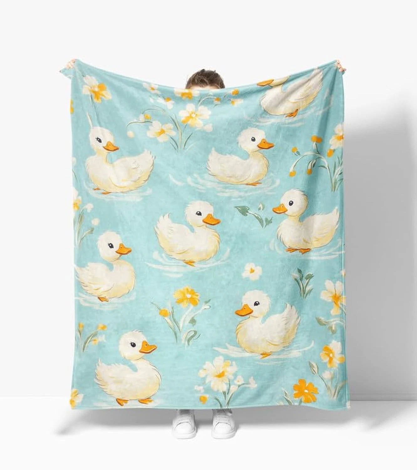 Duckling Pattern Blanket For Duck Baby Nursery