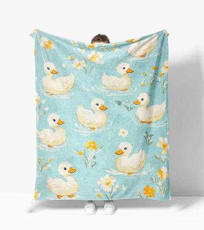 Duckling Pattern Blanket For Duck Baby Nursery