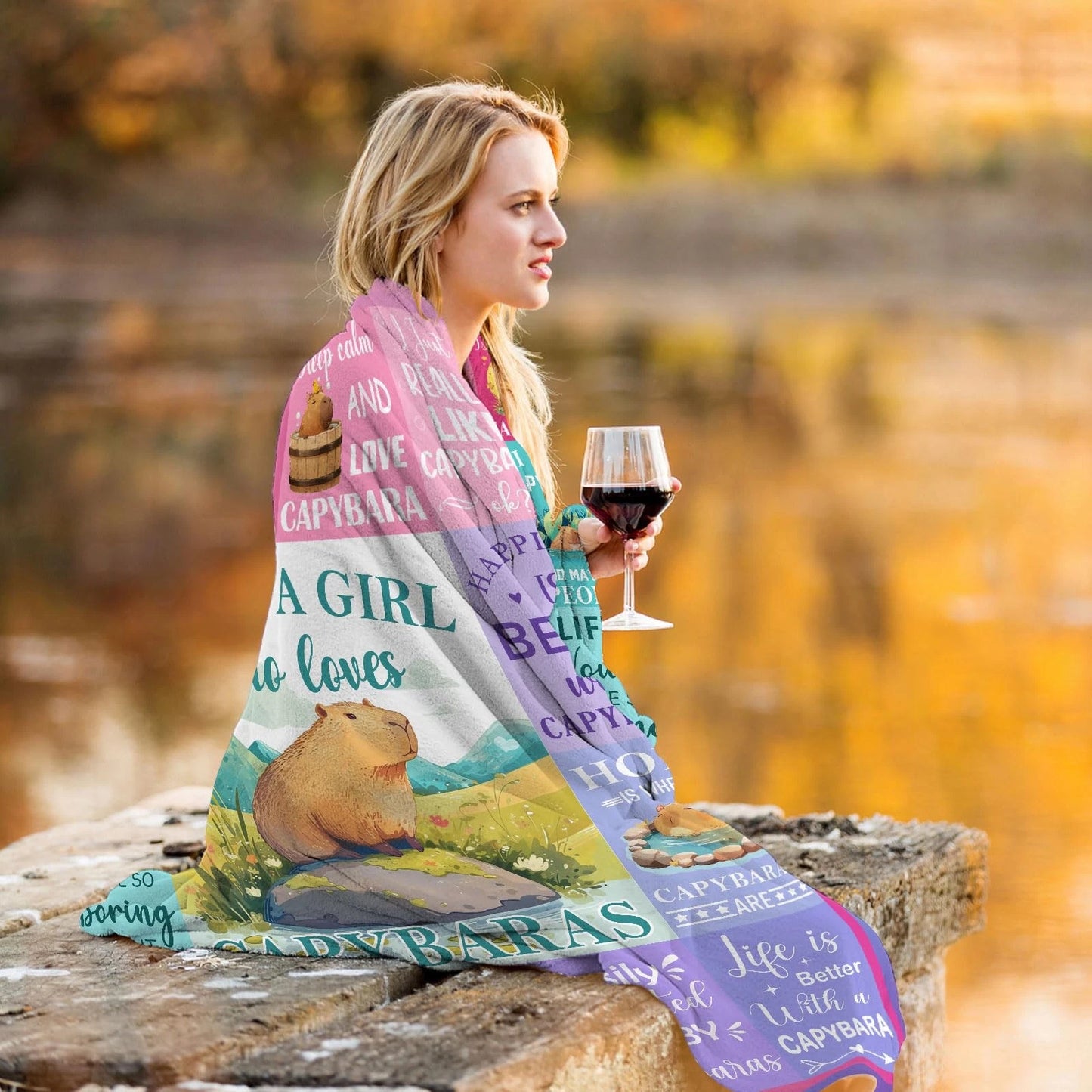 Capybara Blanket Capybaras Gifts for Girls