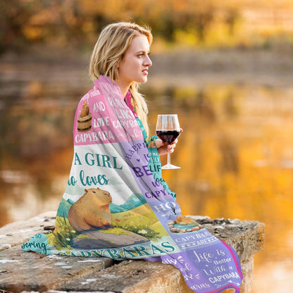 Capybara Blanket Capybaras Gifts for Girls