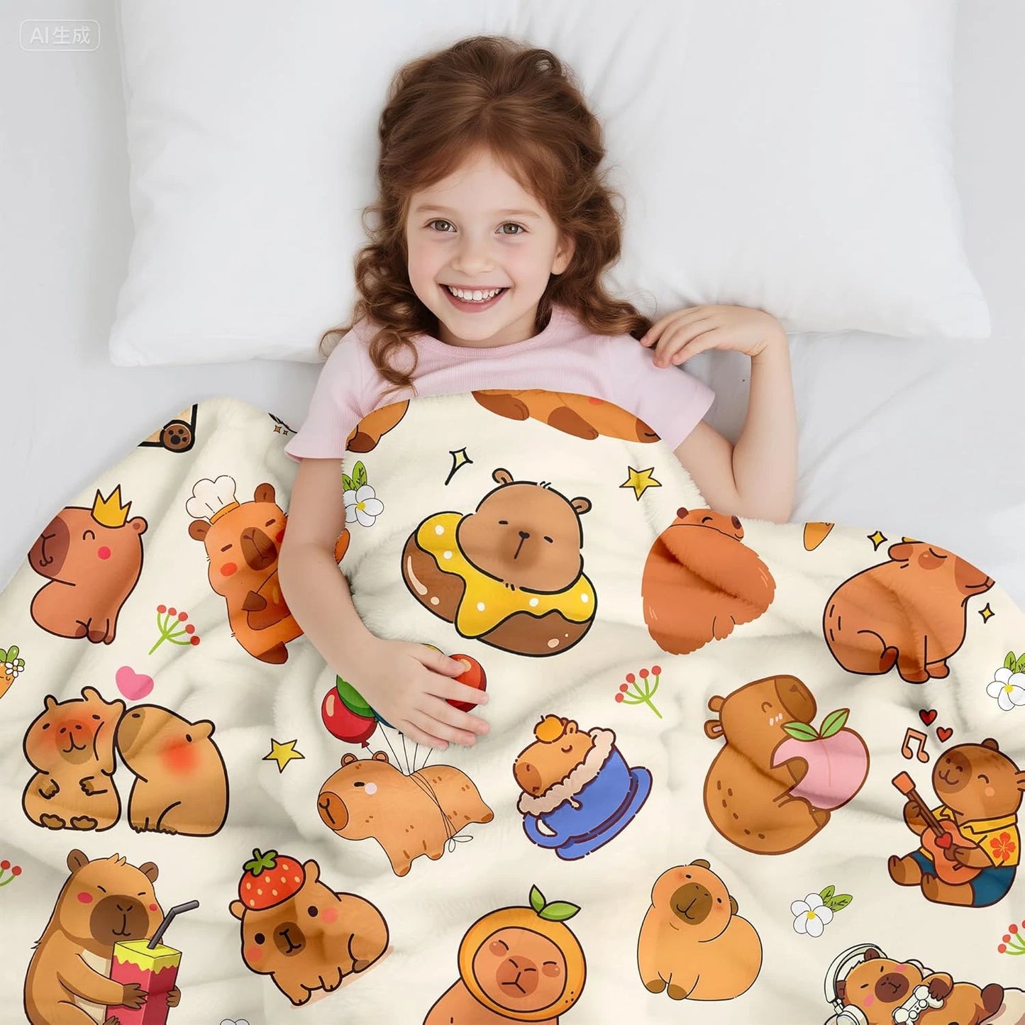 Capybara Blanket Warm Flannel Capybaras