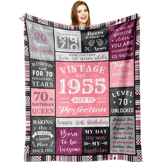70Th Birthday Gifts Women Blanket