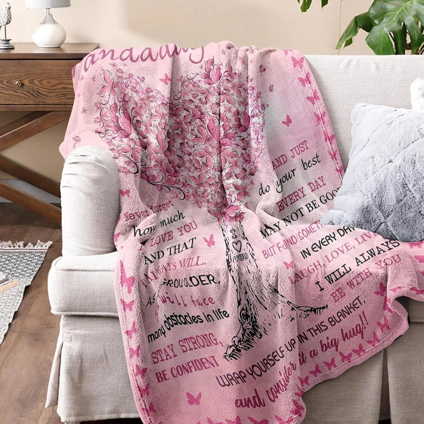 Granddaughter Gifts Blanket For Grandma