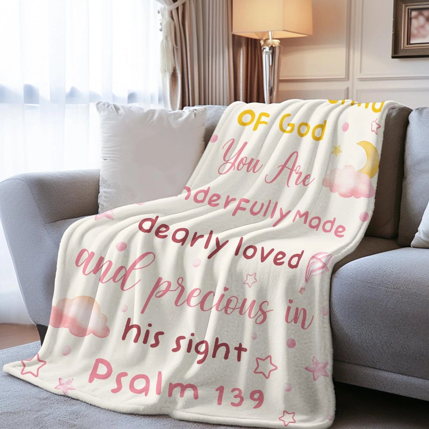 Child Of God Wonderfully Made Psalm 139 Blanket
