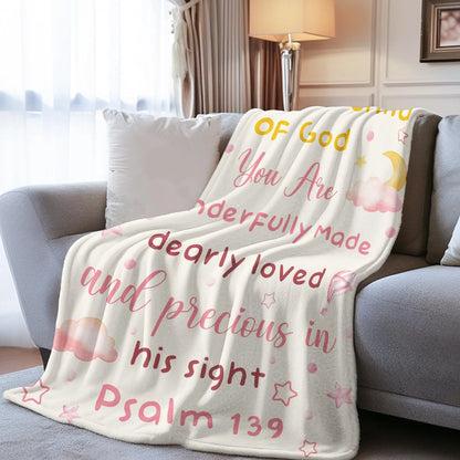 Child Of God Wonderfully Made Psalm 139 Blanket