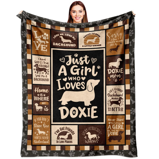 Dachshund Weiner Dog Blanket for Women