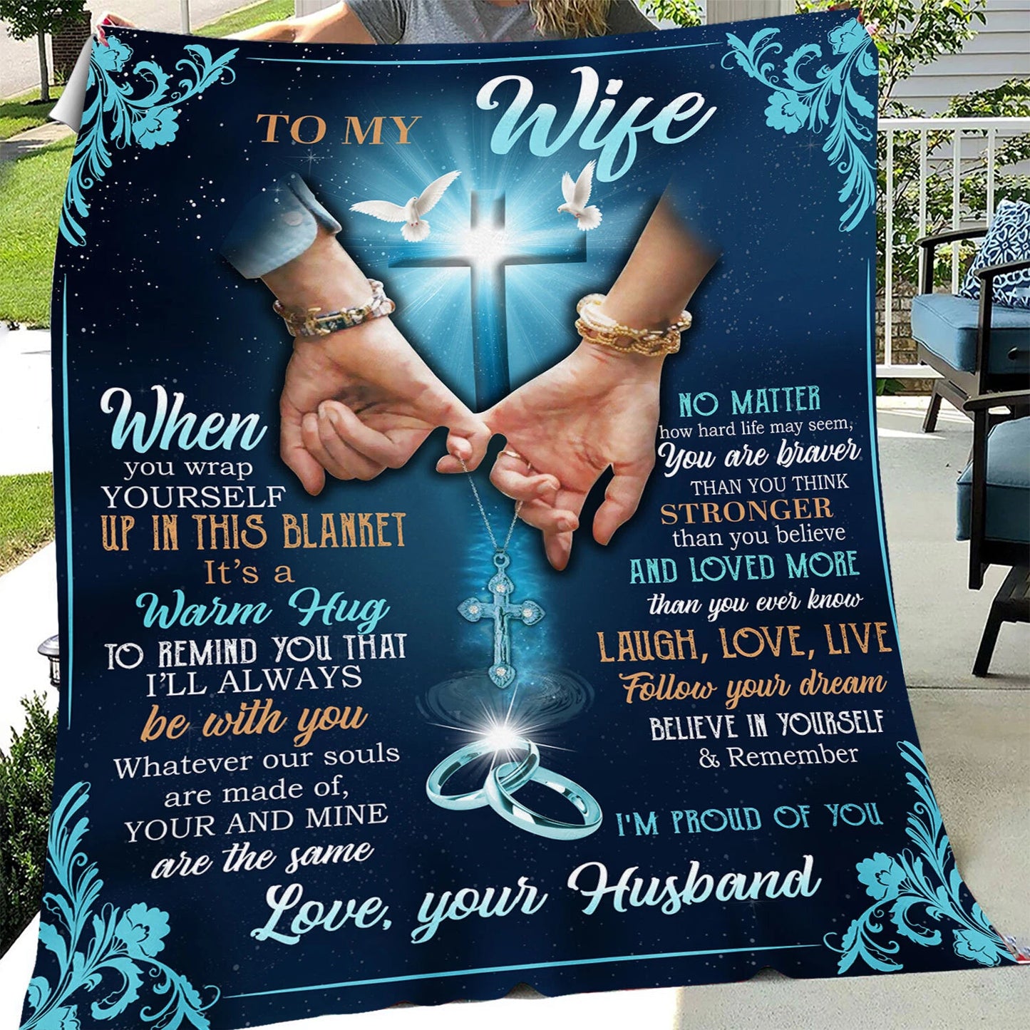 To My Wife Christian Love Blanket For Wife