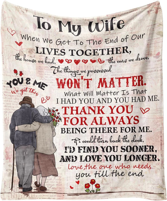 To My Wife Love You Longer Quotes Blanket Couple