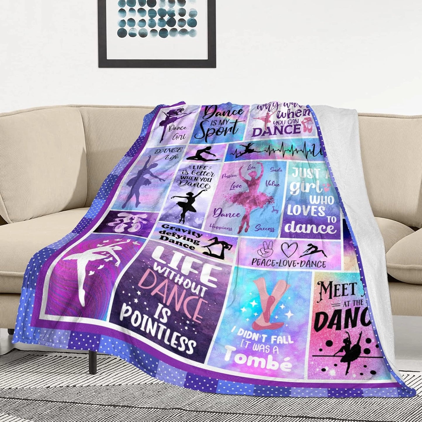 Nicetous Dancer Gifts for Girls Teens, Dance Blanket