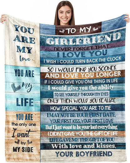 To My Girlfriend Blanket, Valentine's Day Gift