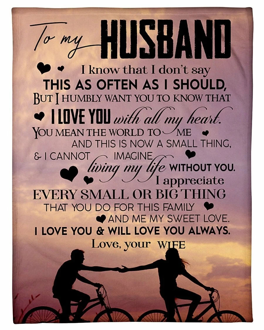To My Husband Love You Blanket For Husband