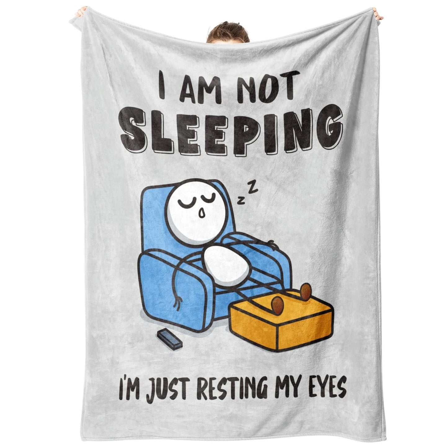 Dad Funny I'm Just Resting My Eyes Blanket
