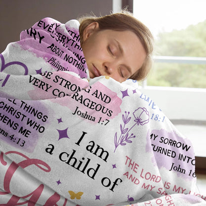 Christian Gifts for Women - I Am A Child of God Blankets