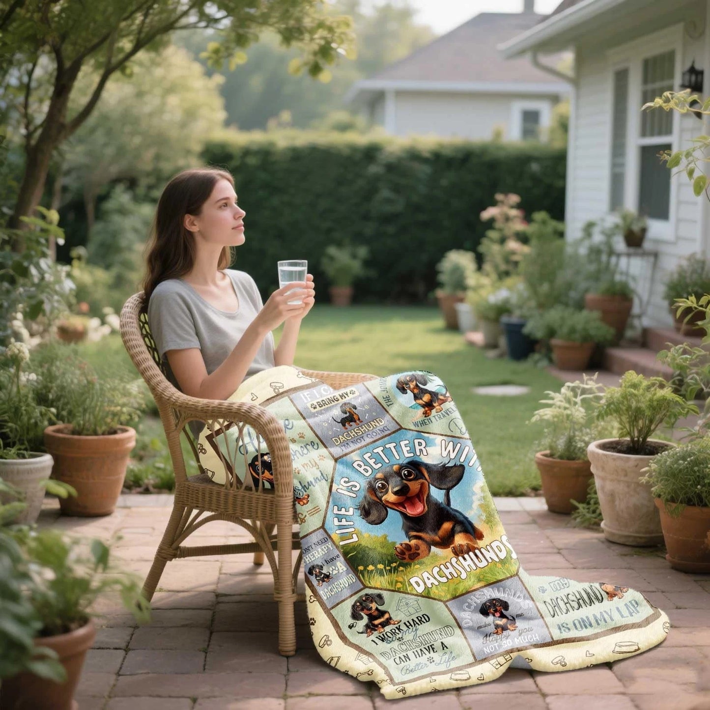 Dachshund Quotes Dog Lover Blanket