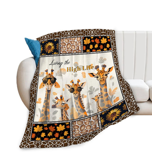 Giraffe Family Living High Life Blanket