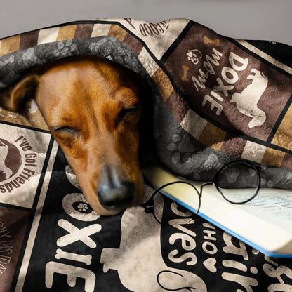 Dachshund Weiner Dog Blanket for Women