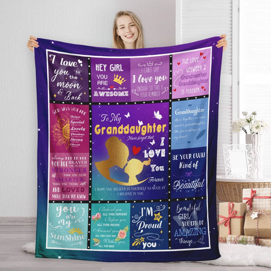 Blanket Gift for Granddaughter from Grandma for Birthday
